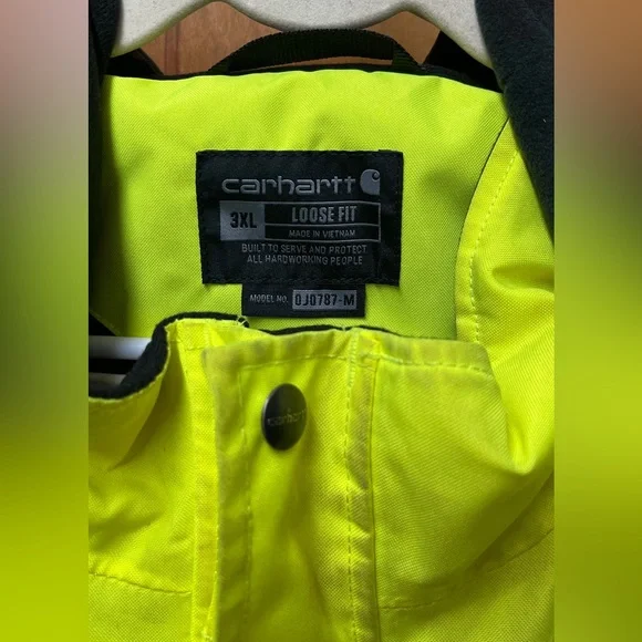 Carhartt Men's High-Vis Waterproof Loose Fit Class 3 Jacket - Picture 13 of 14